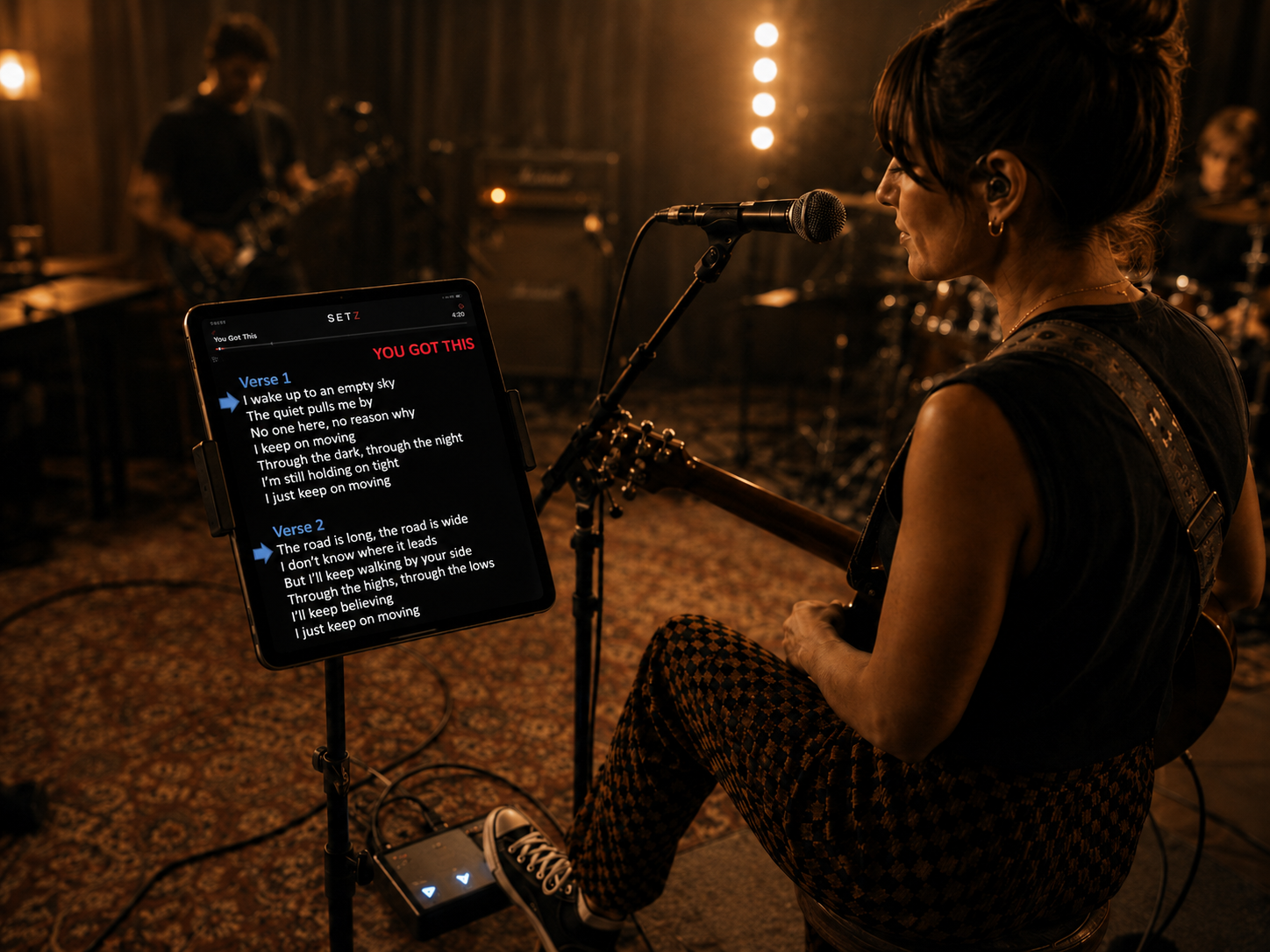 Setz in use on stage